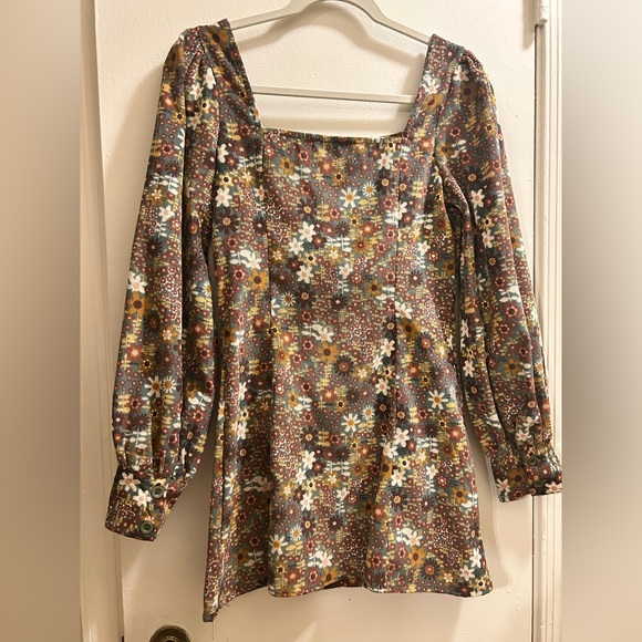 Cider Floral Long Sleeve Dress - Picture 5 of 6